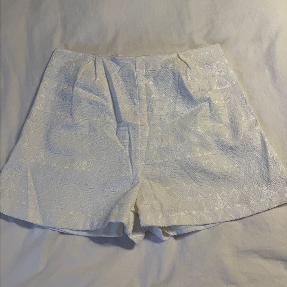 Lucca Couture High Waist White Shorts